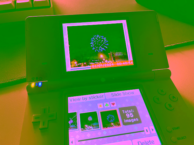showing the DSi photo album