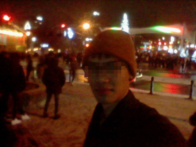 selfie using the front-facing camera