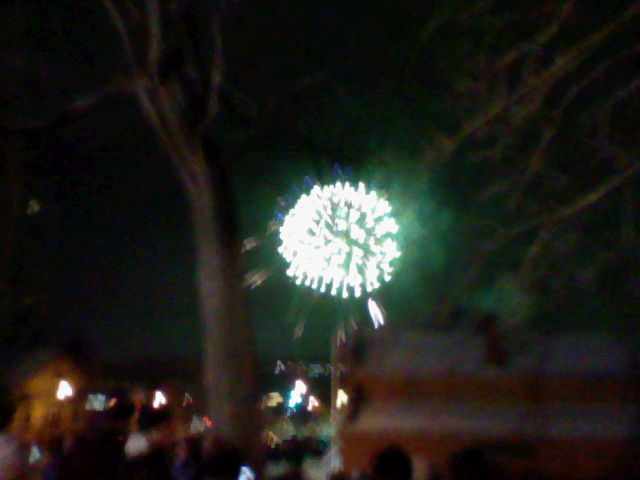 green fireworks